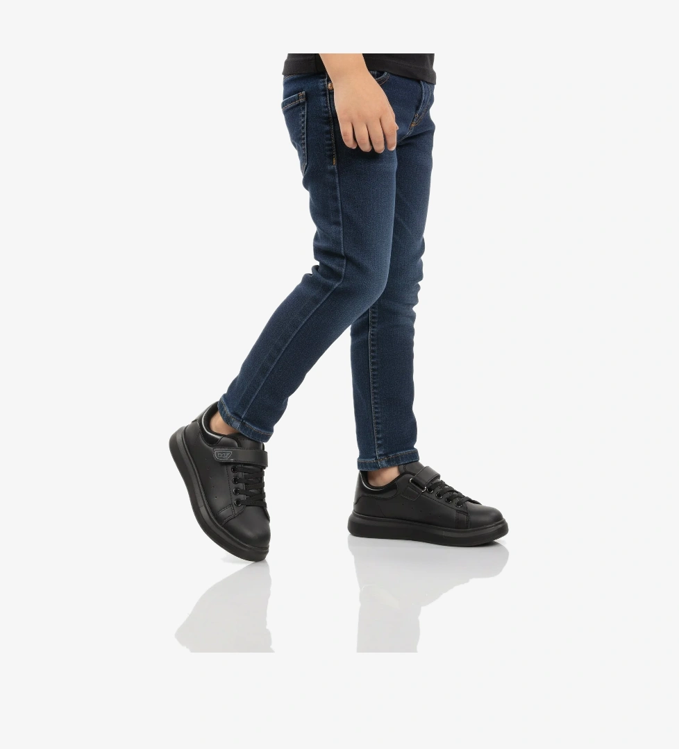 Ayakmod Ayakmod Siyah Cırtlı Unisex Çocuk Spor Ayakkabı 150 F Sneaker | Flo Siyah - 1. görsel