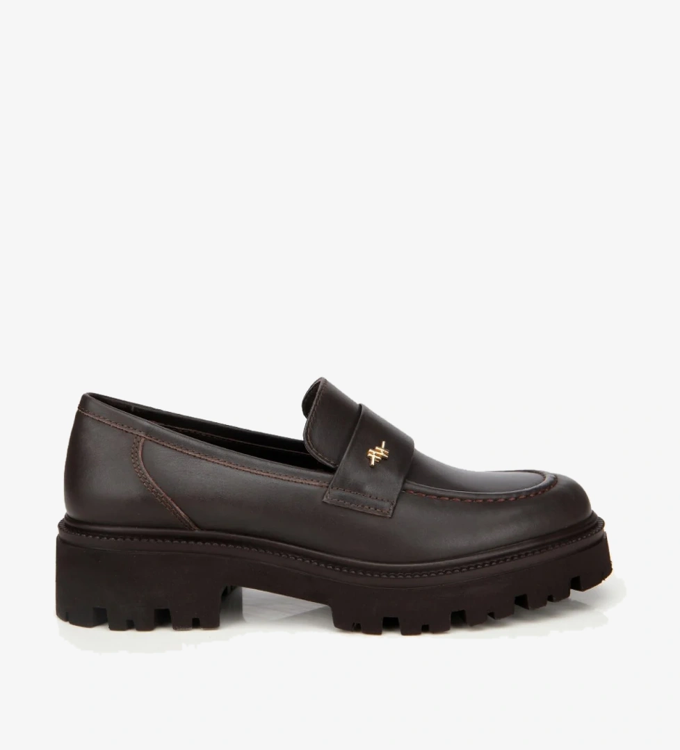 Hotiç Hotiç Kadın Deri Kahverengi Kalın Tabanlı Klasik Loafer Casual Ayakkabı | Flo Kahverengi - 1. görsel