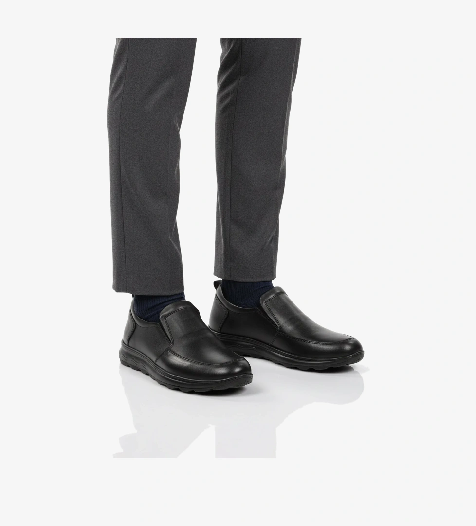 Ayakmod Ayakmod Siyah Hafif Bağcıksız Erkek Casual Ayakkabı 1612 M | Flo Siyah - 1. görsel