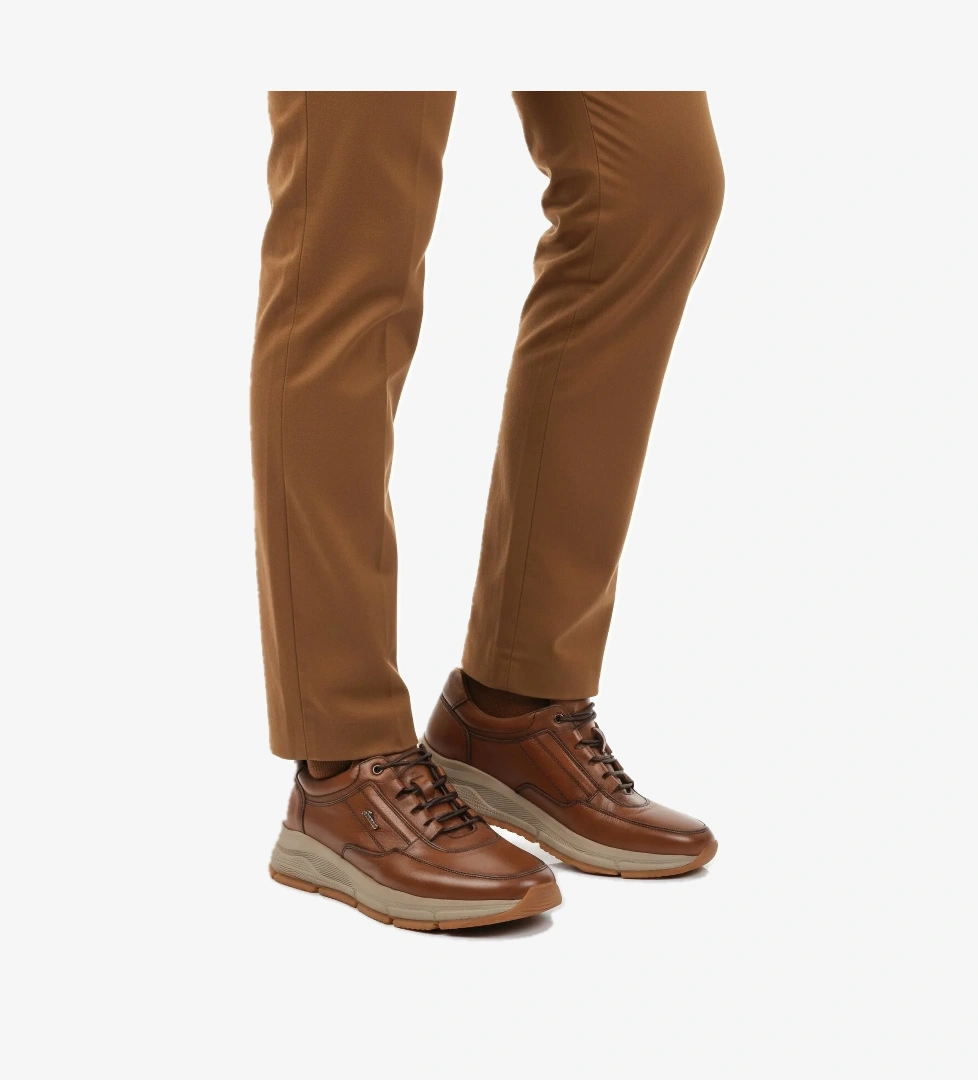 Taba Hakiki Deri Erkek Casual Ayakkabı 3146 M