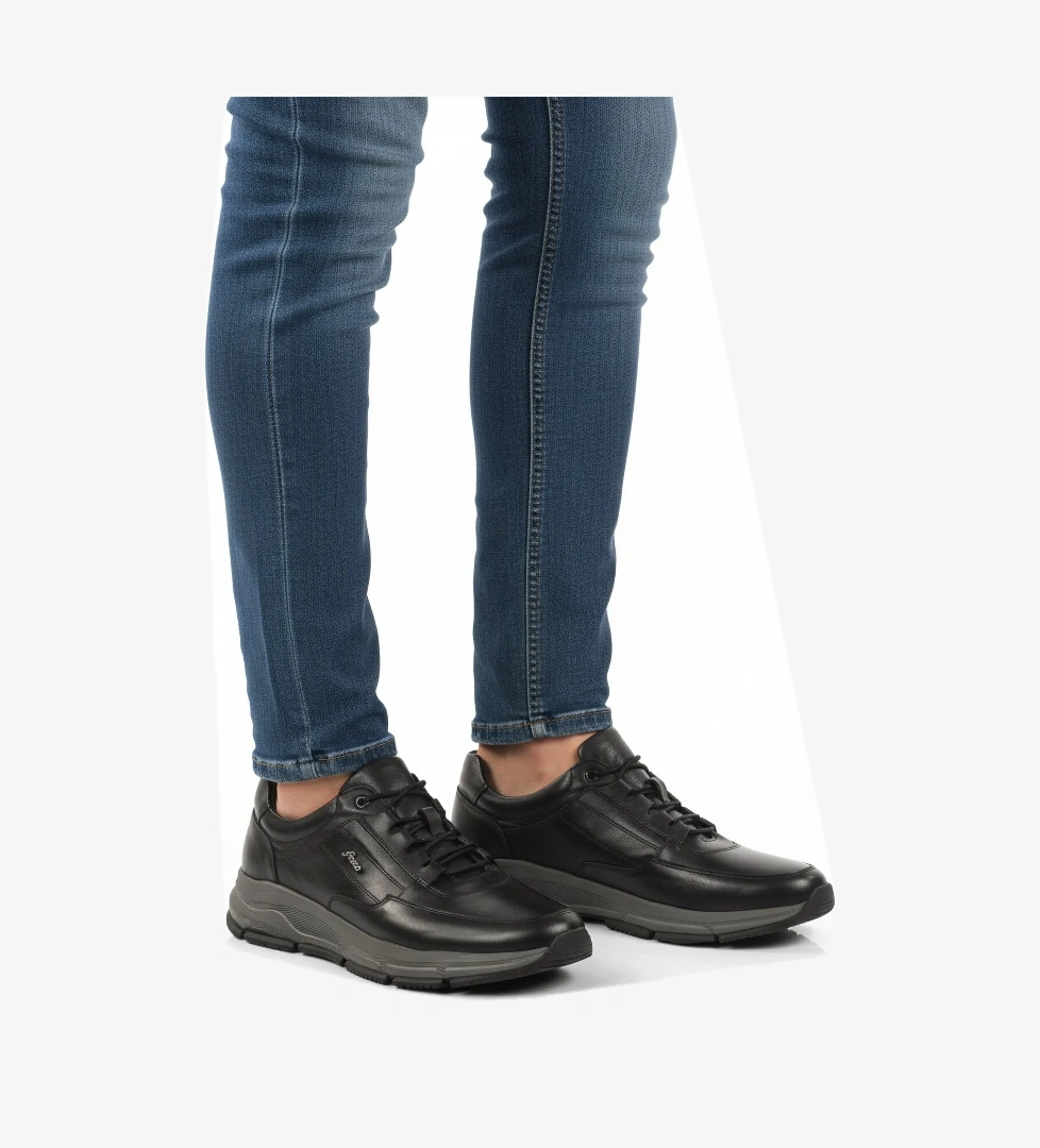 Fosco Fosco Siyah Hakiki Deri Erkek Casual Ayakkabı 3146 M | Flo Siyah - 1. görsel