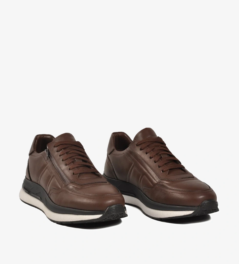 Walkway Walkway Kahverengi 6141200 Hakiki Deri Kahve Erkek Günlük Ayakkabı Casual Ayakkabı | Flo Kahverengi - 1. görsel