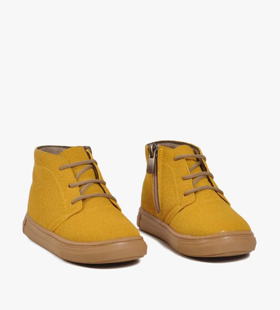 Walkway Walkway 823106 B Sarı Bağcıklı Fermuarlı Bebek Bot | Flo Sarı - 1. görsel