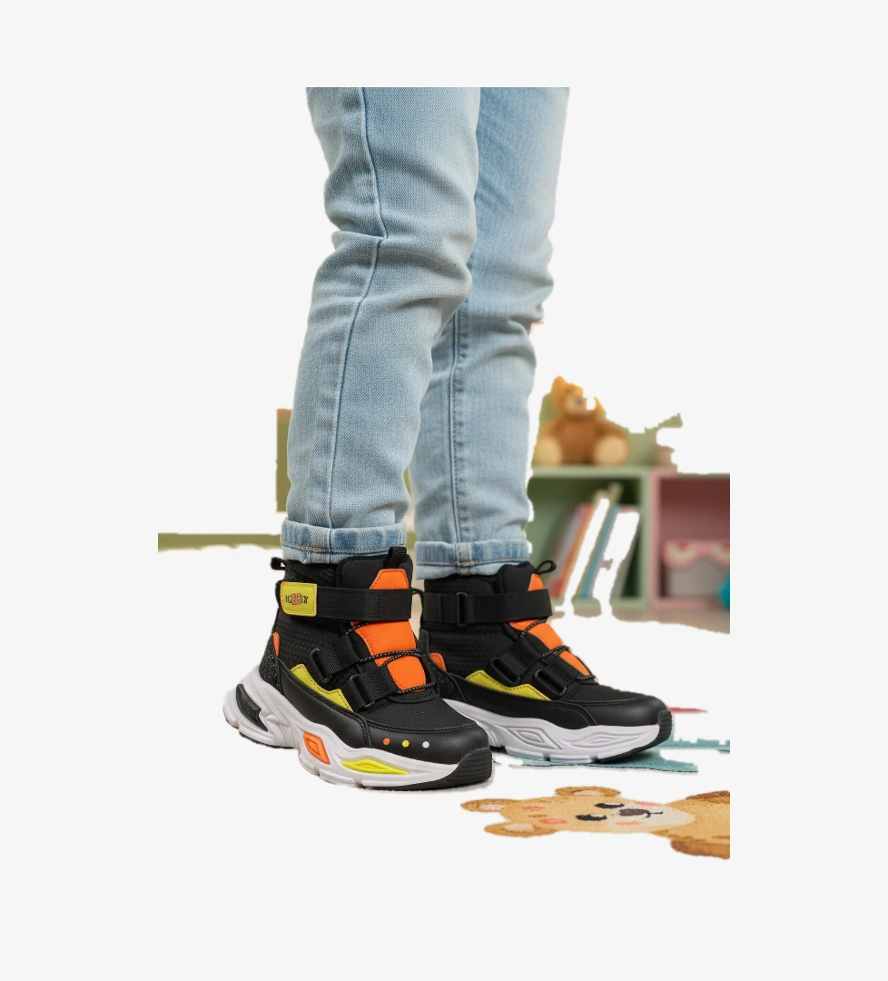 Pepino Pepino Çok Renkli 2087 İçi Polarlı Kaymaz Taban Siyah Sarı Erkek Çocuk Bot | Flo Çok Renkli - 1. görsel