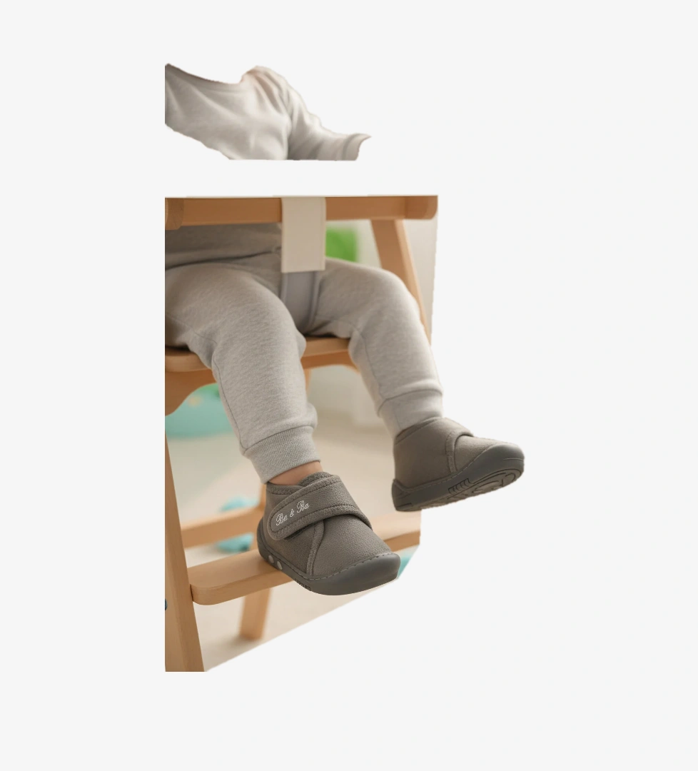 Walkway Walkway 058989 B Gri Cırtlı Bebek Panduf Sandalet & Terlik | Flo Gri - 1. görsel