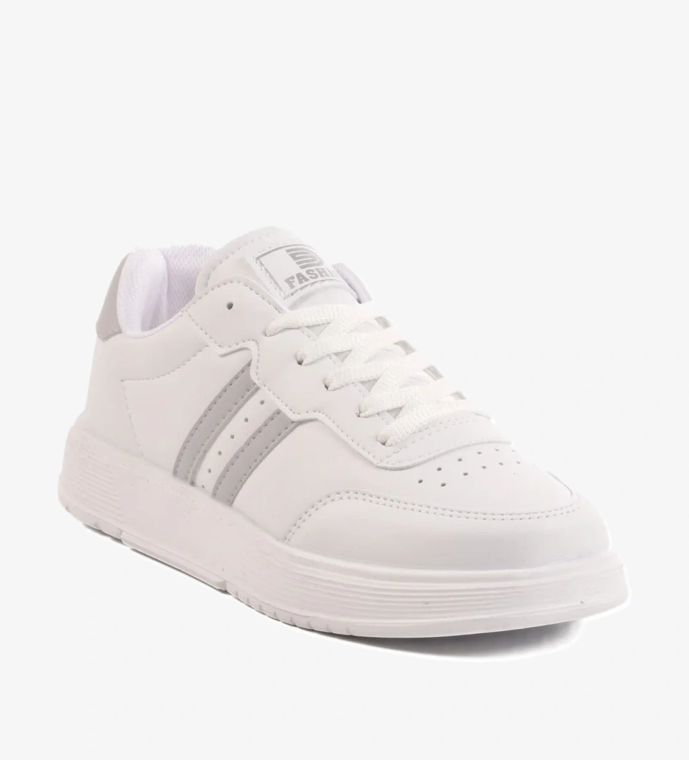 Walkway Walkway 163 Bağcıklı Beyaz Gümüş Unisex Spor Ayakkabı Sneaker | Flo Beyaz - 1. görsel