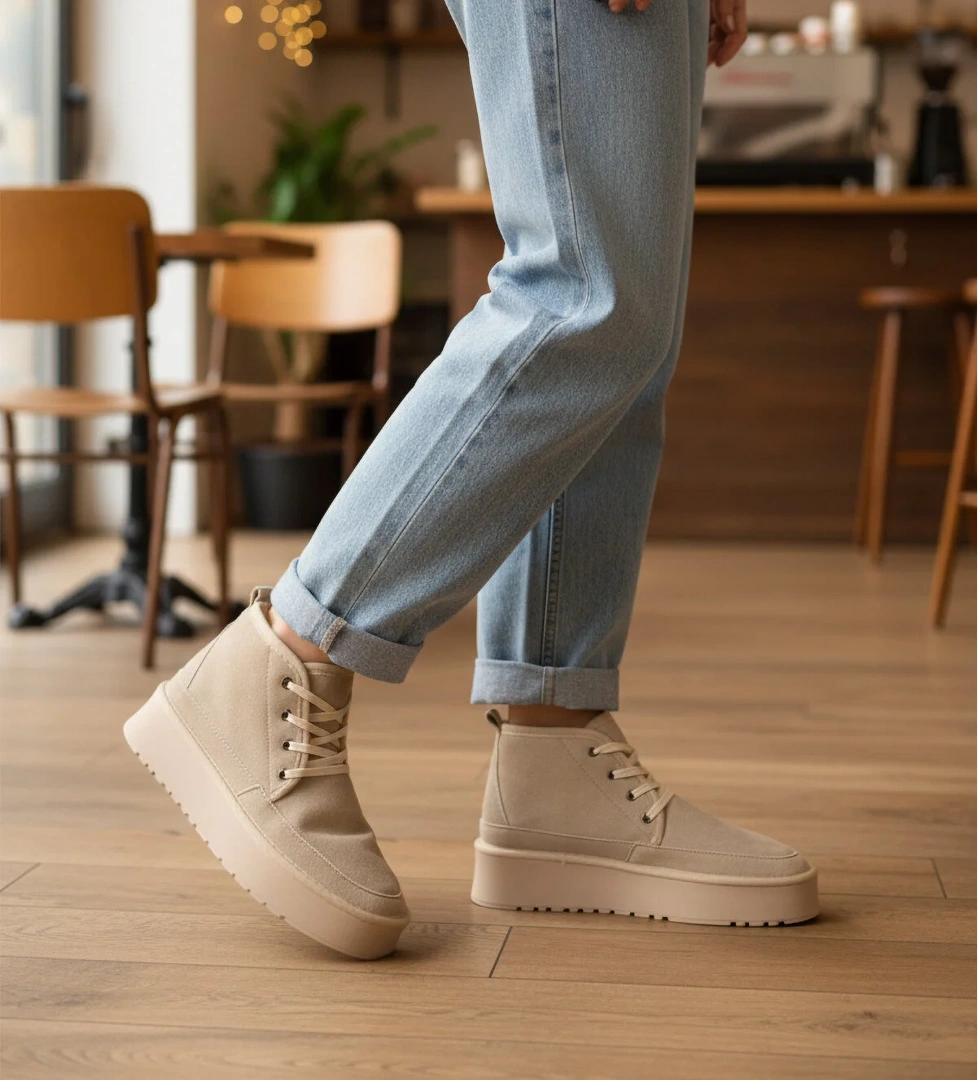 Walkway Walkway U-15 İçi Kürklü Soğuğa Dirençli Bej Kadın Bot | Flo Bej - 1. görsel