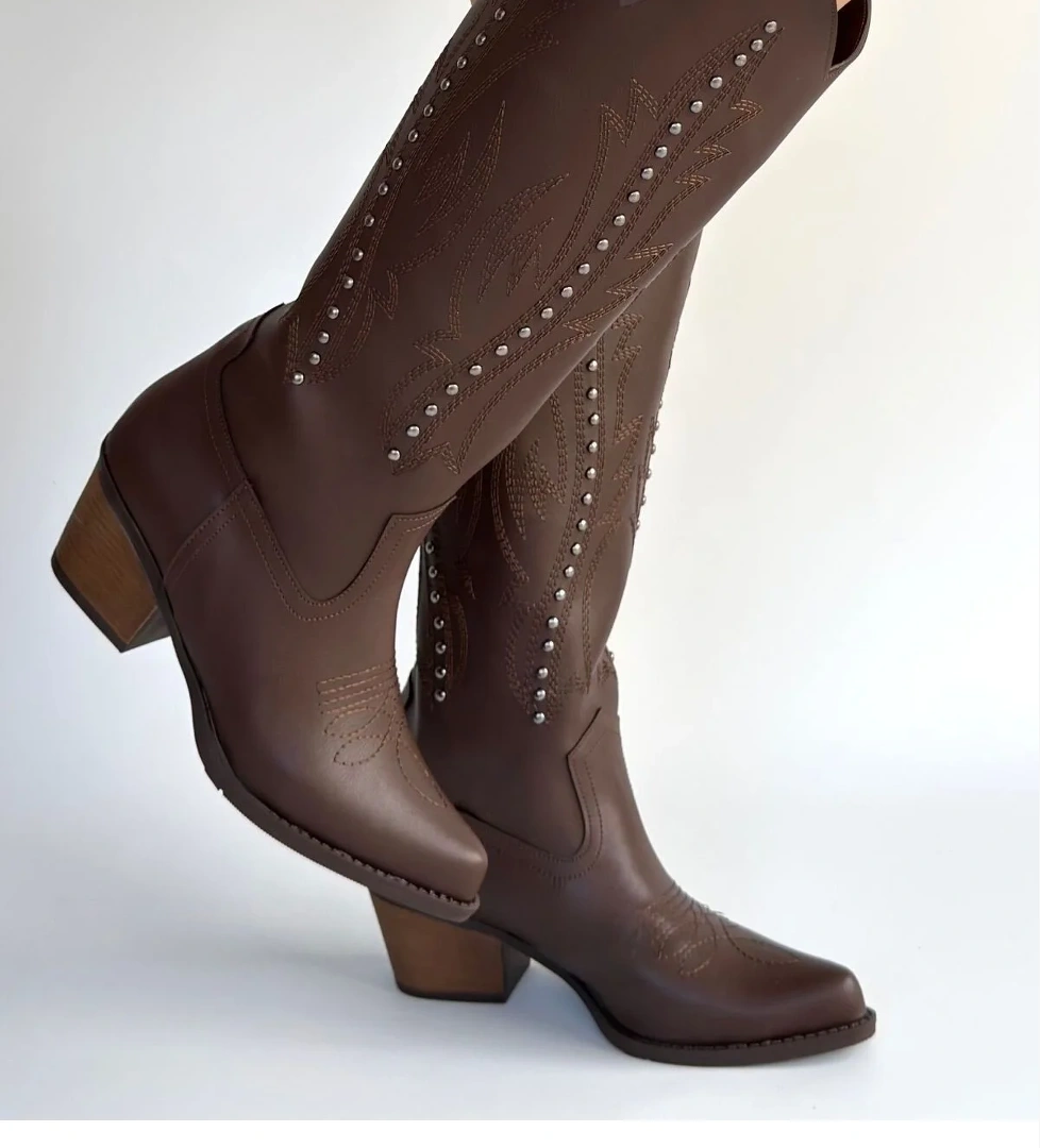 Acı Kahve Kadın Topuklu Çizme