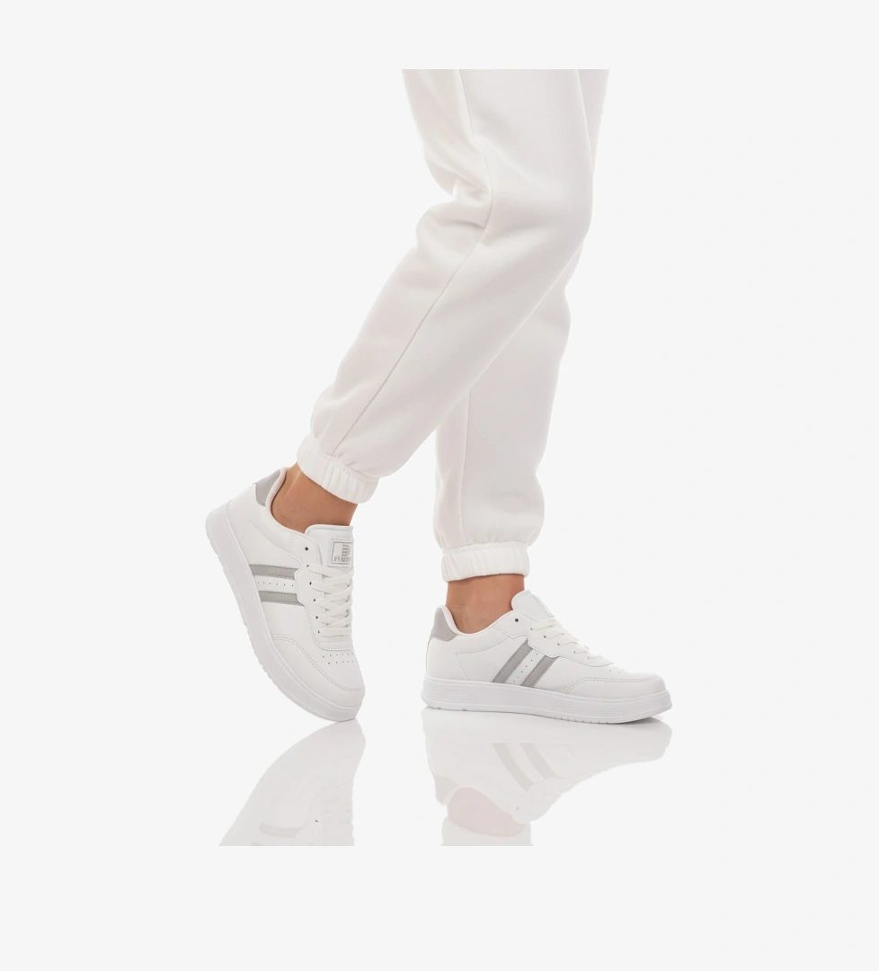 A Spor A Spor Aspor Beyaz Gri Bağcıklı Unisex Spor Ayakkabı Sneaker | Flo Beyaz - 1. görsel