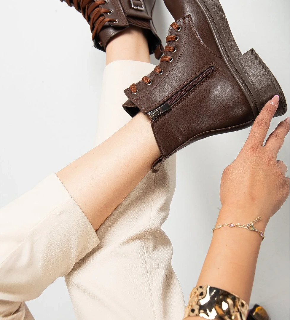 D1780 Soğuk Geçirmez Kışlık Kadın Bot &amp; Bootie