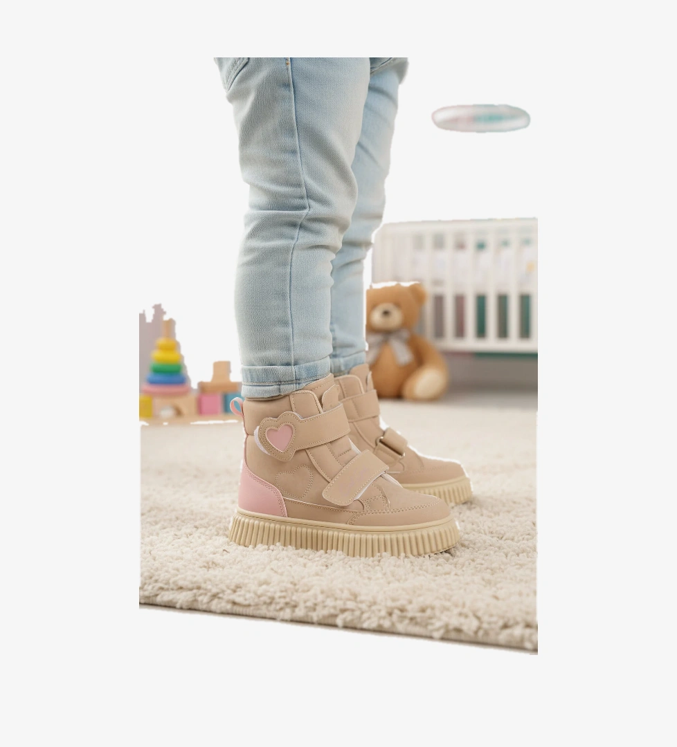 Cool Cool Alalis P Bej Cırtlı Kaymaz Bilek Boy Kız Çocuk Bot Flo'da! Bej - 1. görsel