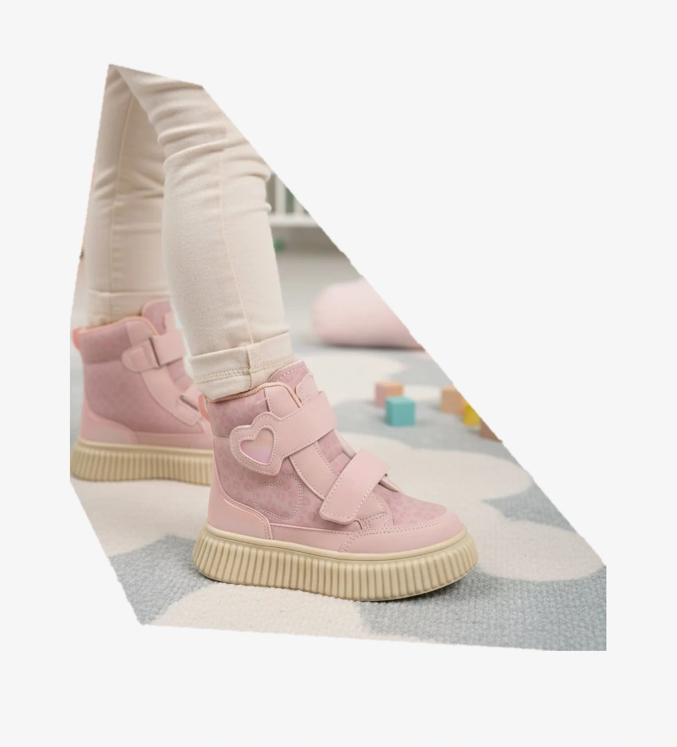 Cool Cool Pembe Alalis P Pudra Cırtlı Kaymaz Bilek Boy Kız Çocuk Bot Flo'da! Pembe - 1. görsel