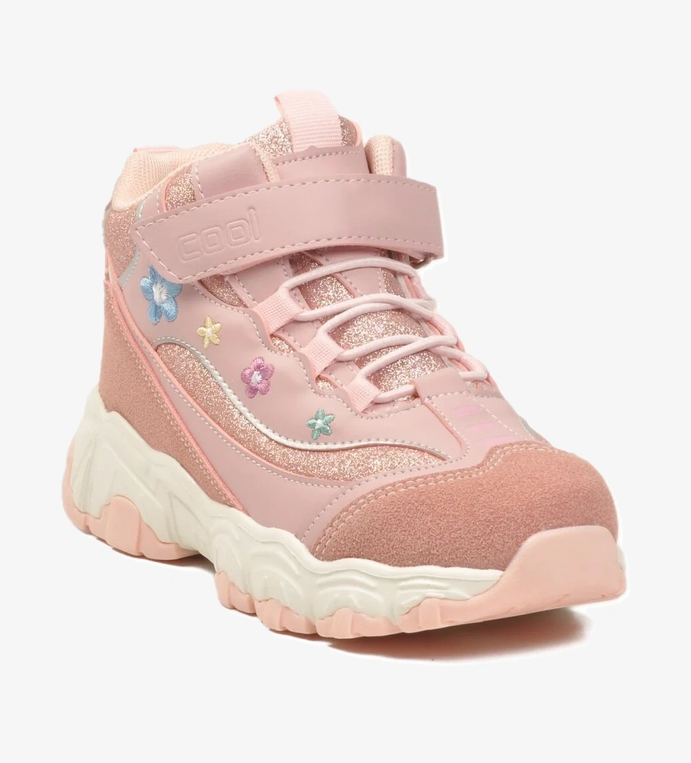 Cool Cool Pembe Bella Uzun F Pudra Cırtlı Desenli Kız Çocuk Spor Ayakkabı Flo'da! Pembe - 1. görsel