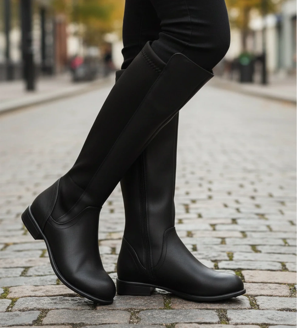 Ayakmod Ayakmod 409179 Z Siyah Cilt Kadın Çizme Flo'da! Siyah - 1. görsel