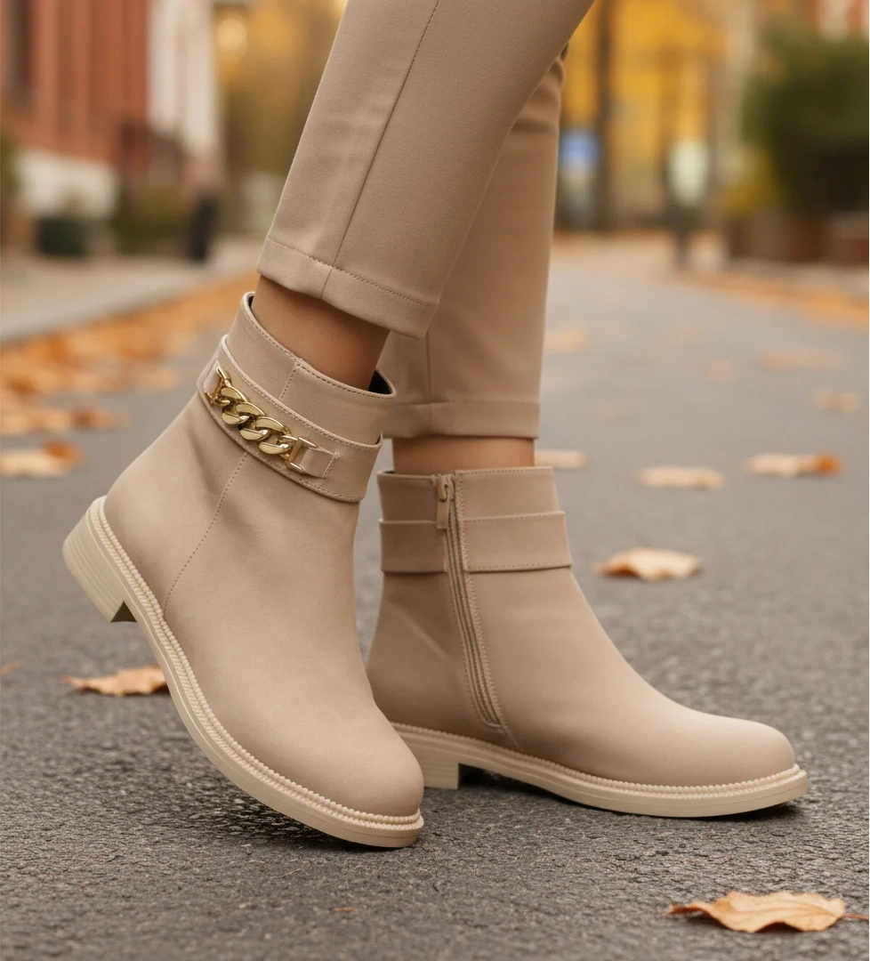 Ayakmod Ayakmod 636182 Z Bej Kadın Bot Flo'da! Bej - 1. görsel