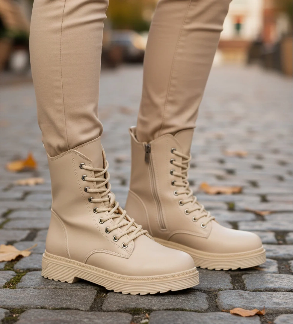 Ayakmod Ayakmod 525383 Z Bej Cilt Kadın Bot Flo'da! Bej - 1. görsel