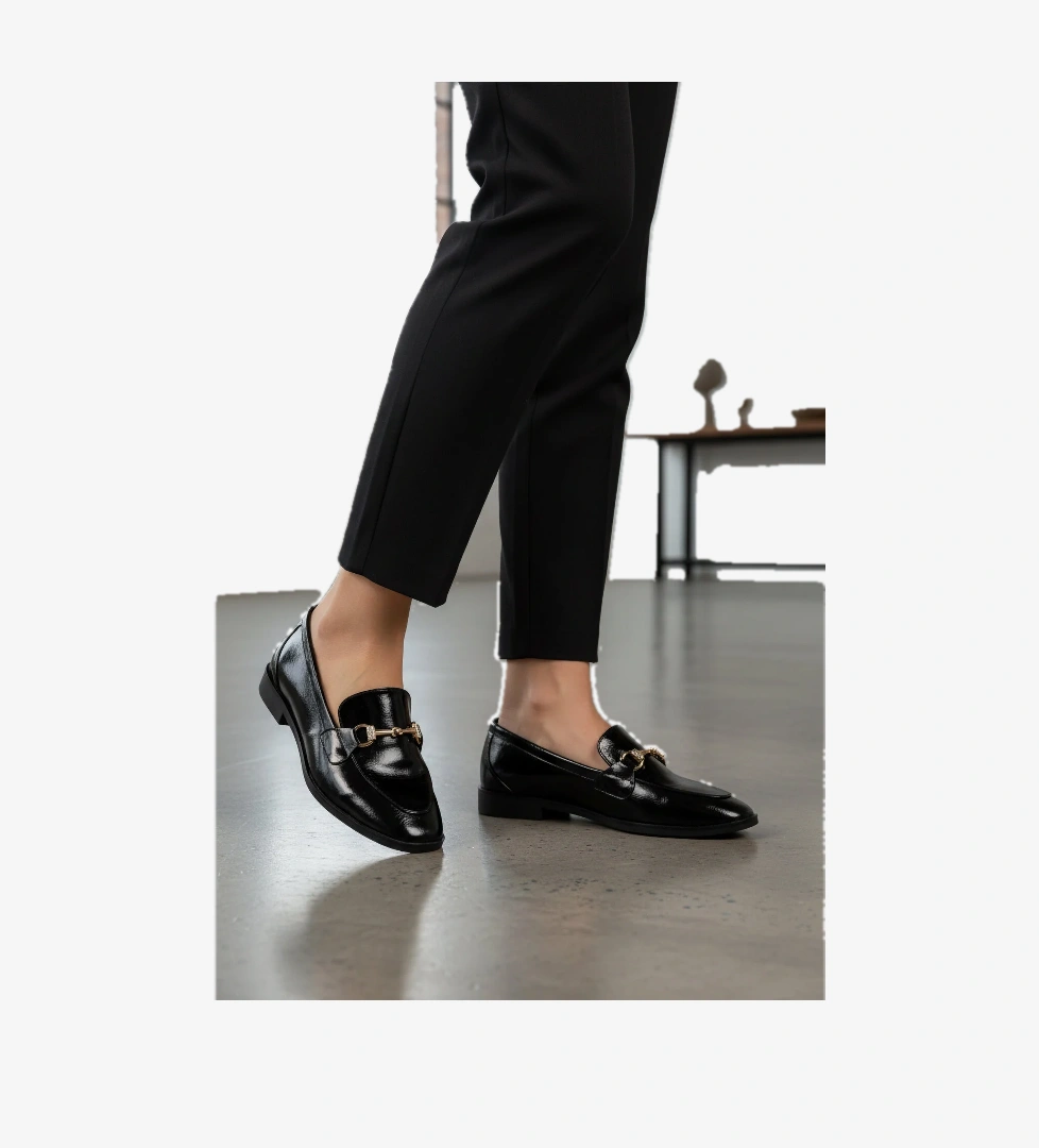 Ayakmod Ayakmod 421025 Z Siyah Kırışık Kadın Günlük Ayakkabı Flo'da! Siyah - 1. görsel