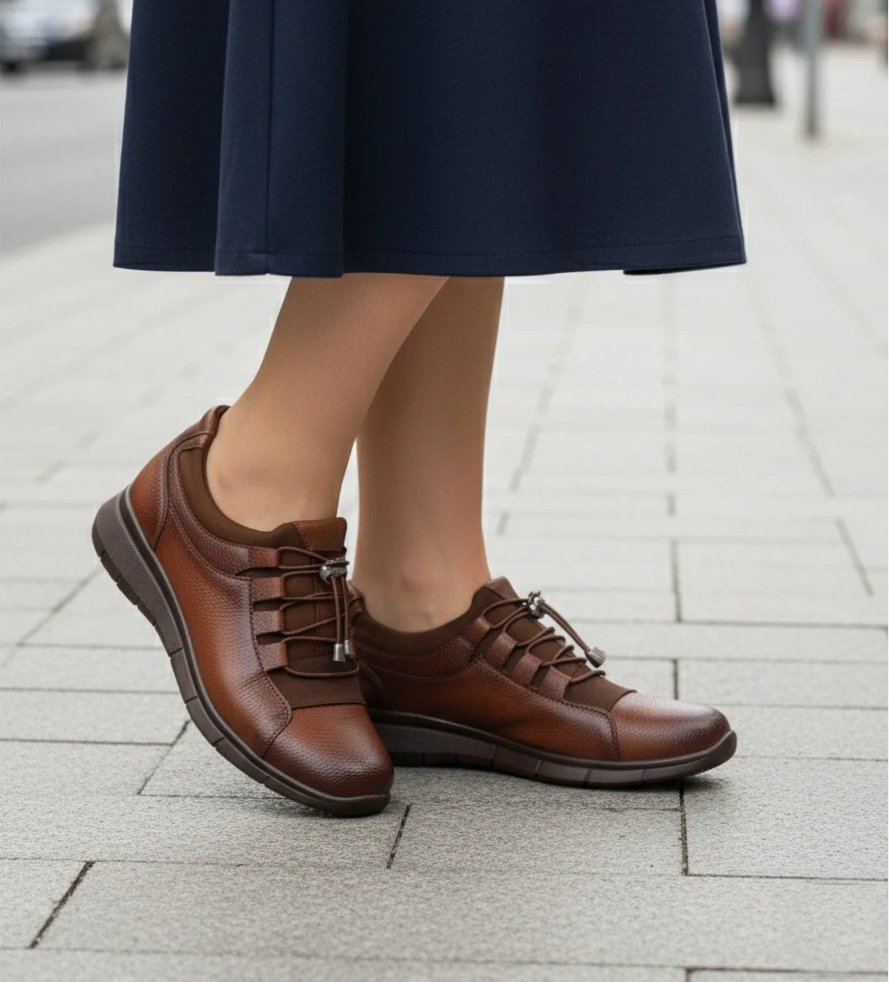 Ayakmod Ayakmod 293120 Z Taba Cilt Kadın Günlük Ayakkabı Flo'da! Taba - 1. görsel