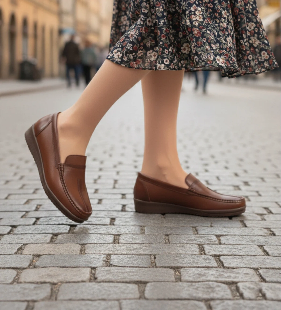 Ayakmod Ayakmod 293117 Z Taba Cilt Kadın Günlük Ayakkabı Flo'da! Taba - 1. görsel