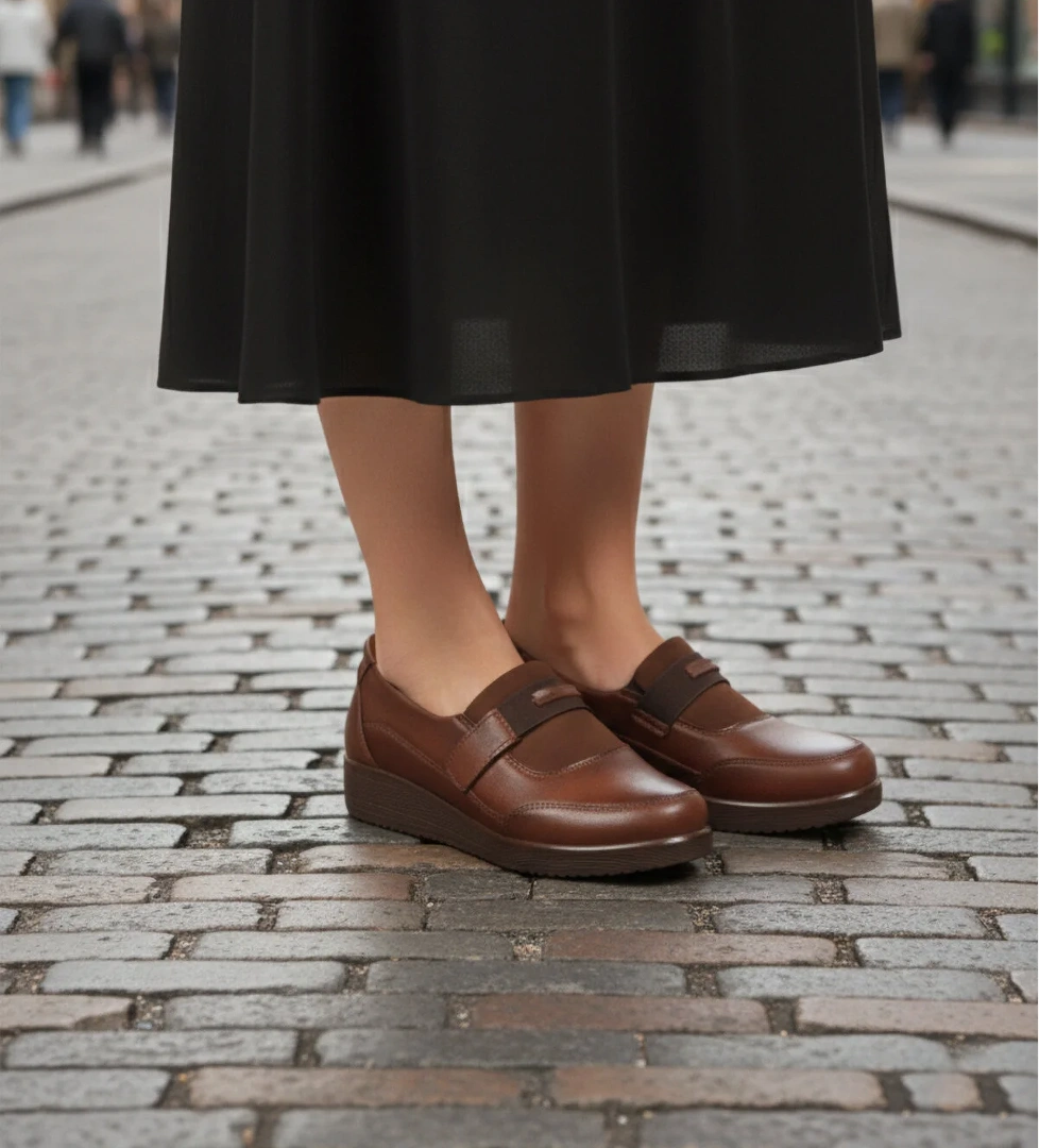 Ayakmod Ayakmod 293127 Z Taba Cilt Kadın Günlük Ayakkabı Flo'da! Taba - 1. görsel