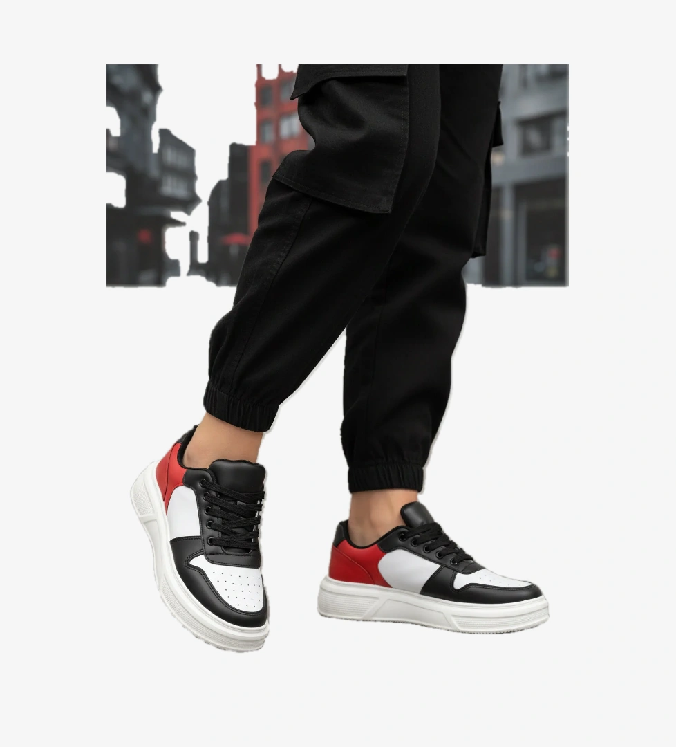 Ayk S Ayk S AYK'S Aper Beyaz-Kırmızı Bağcıklı Unisex Spor Ayakkabı Flo'da! Beyaz - 1. görsel