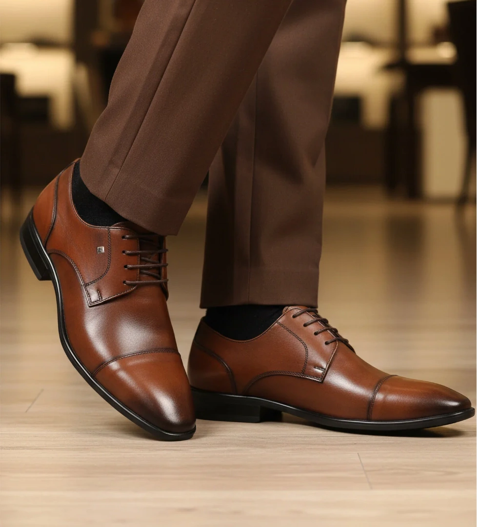 Fosco Fosco 2807 Hakiki Deri Taba Erkek Klasik Ayakkabı Flo'da! Taba - 1. görsel