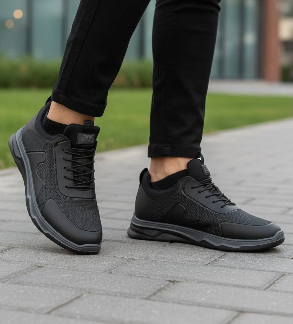 Walkway Walkway Kaif 2323 M Siyah-Siyah Erkek Spor Ayakkabı Flo'da! Siyah - 1. görsel