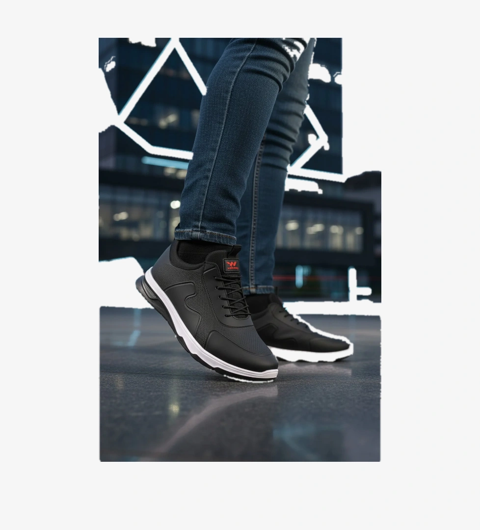 Walkway Walkway Kaif 2323 M Siyah-Kırmızı Erkek Spor Ayakkabı Flo'da! Siyah - 1. görsel