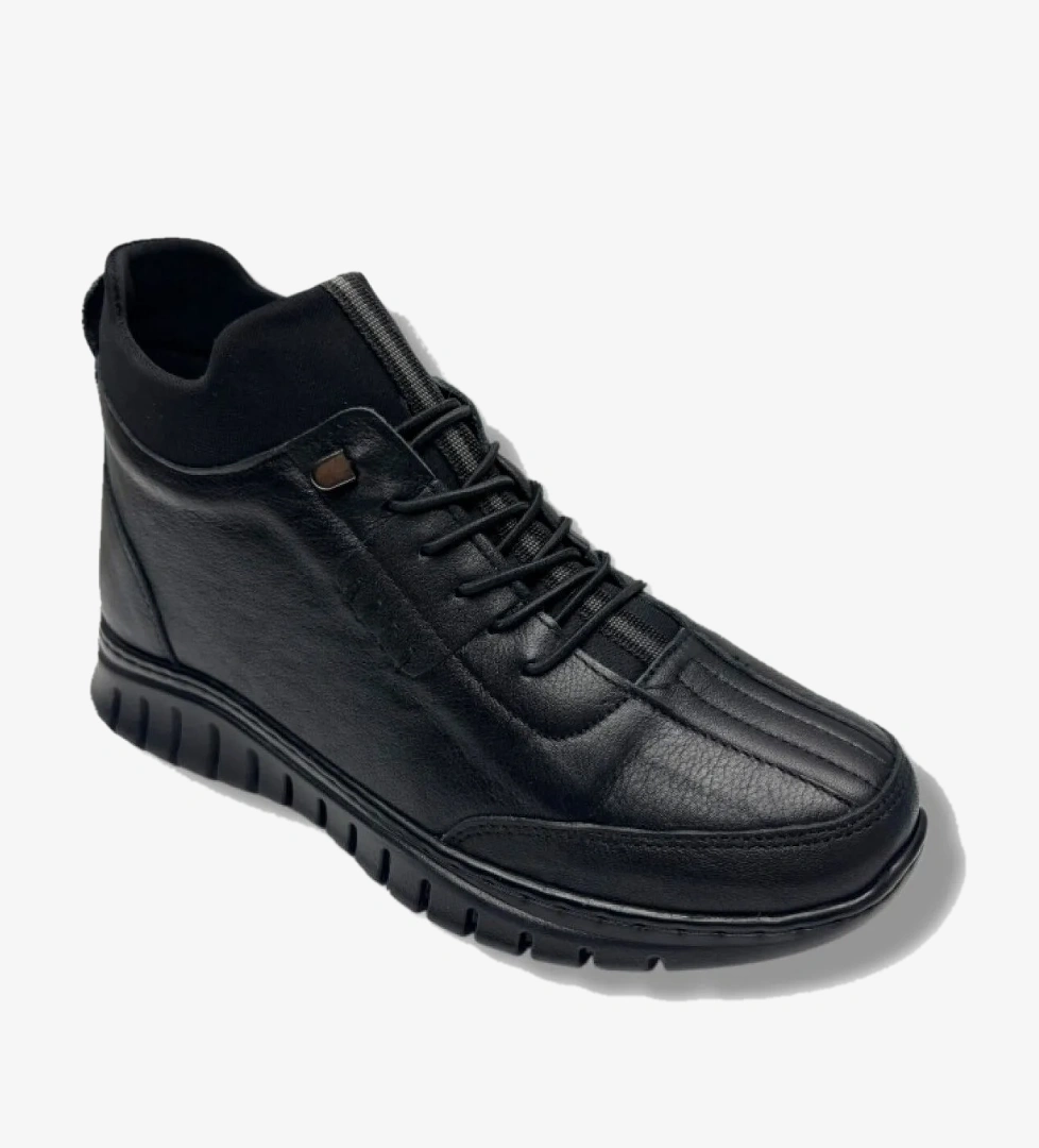 Cakgo Cakgo Siyah Malawi 3610-26 Hakiki Deri Anatomik Ultra Soft Fermuarlı Kadın Bot Flo'da! Siyah - 1. görsel