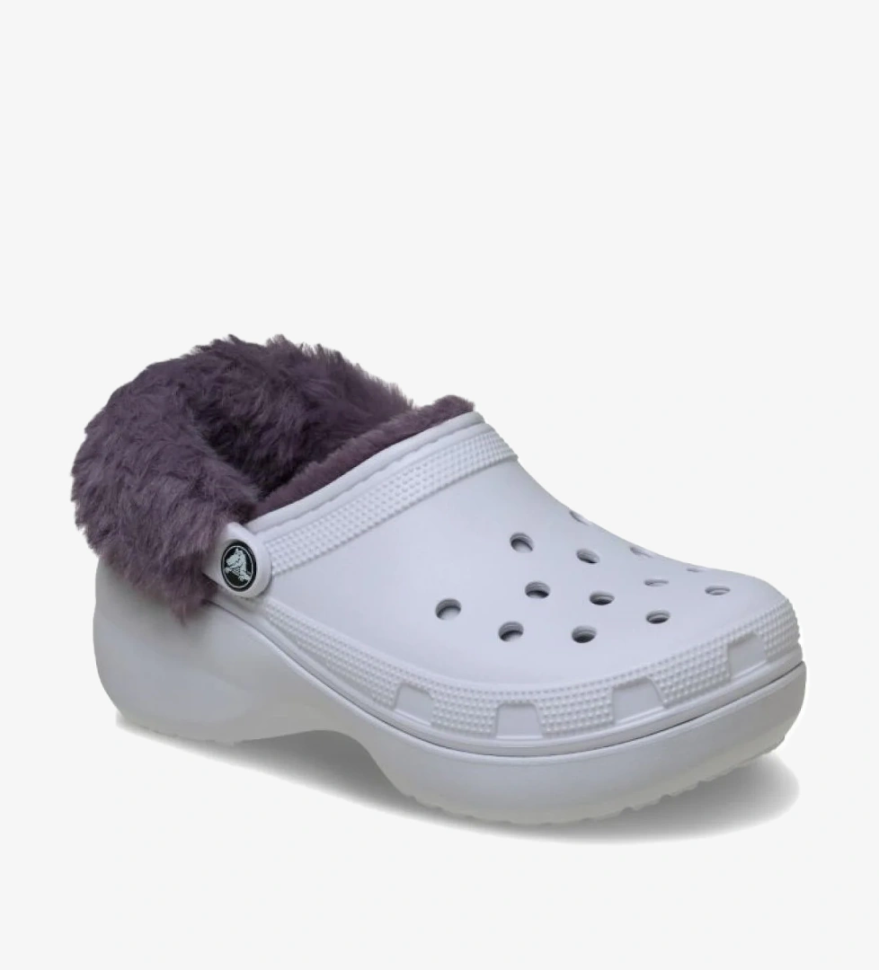 Crocs Crocs Mor 212854 Classic Platform Fuzz Lined Clog Lila Kadın Terlik Flo'da! Mor - 1. görsel