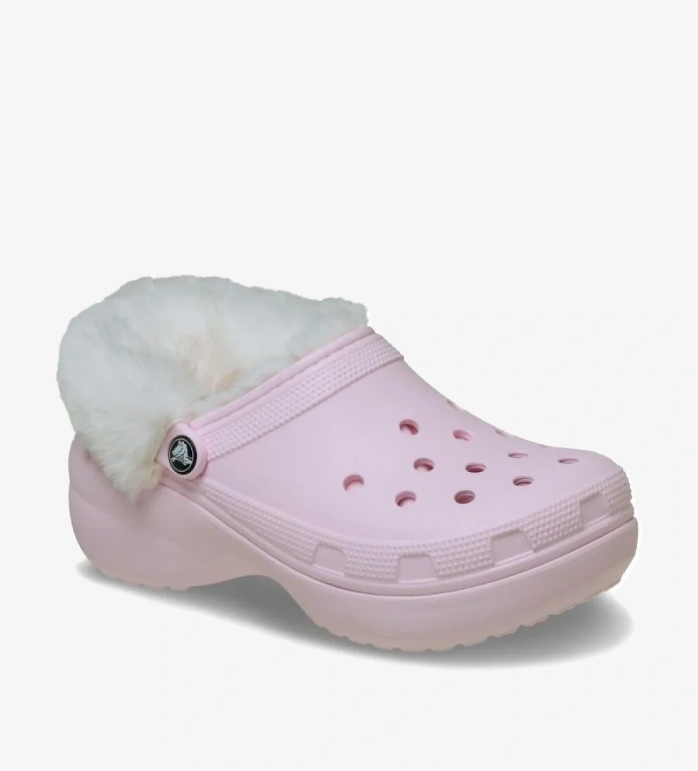 Crocs Crocs 212854 Classic Platform Fuzz Lined Clog Pembe Kadın Terlik Flo'da! Pembe - 1. görsel
