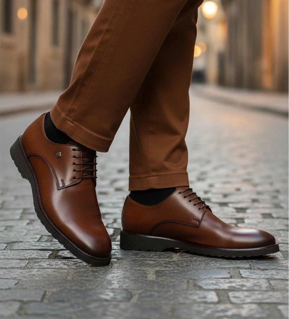 Fosco Fosco 2798 Hakiki Deri Taba Erkek Klasik Ayakkabı Flo'da! Taba - 1. görsel