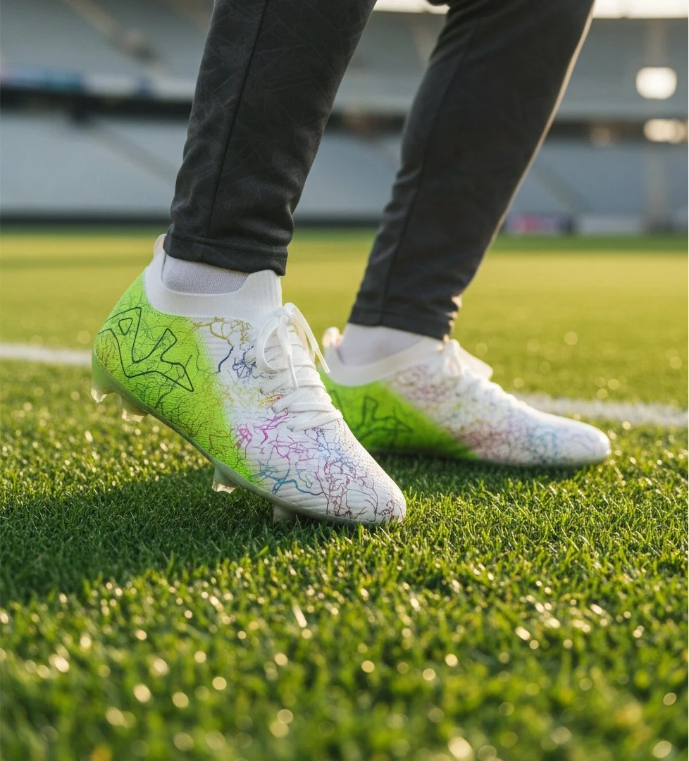 Playup MK-252-153 Beyaz-Neon Yeşil Erkek Krampon