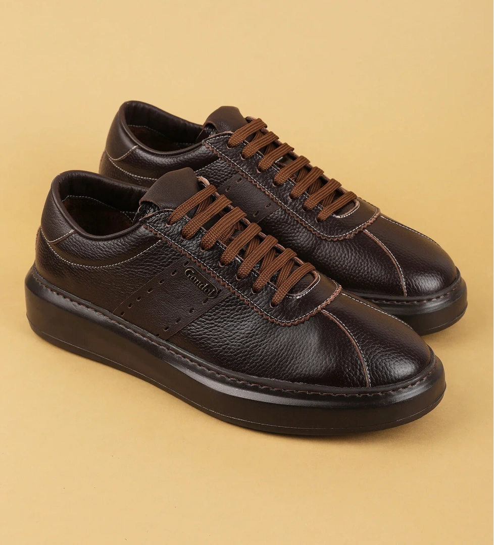 Gondol Kundura Siyah Gondol Kundura Gondol İçi Dışı Hakiki Deri Günlük Rahat Ayakkabı mals.348