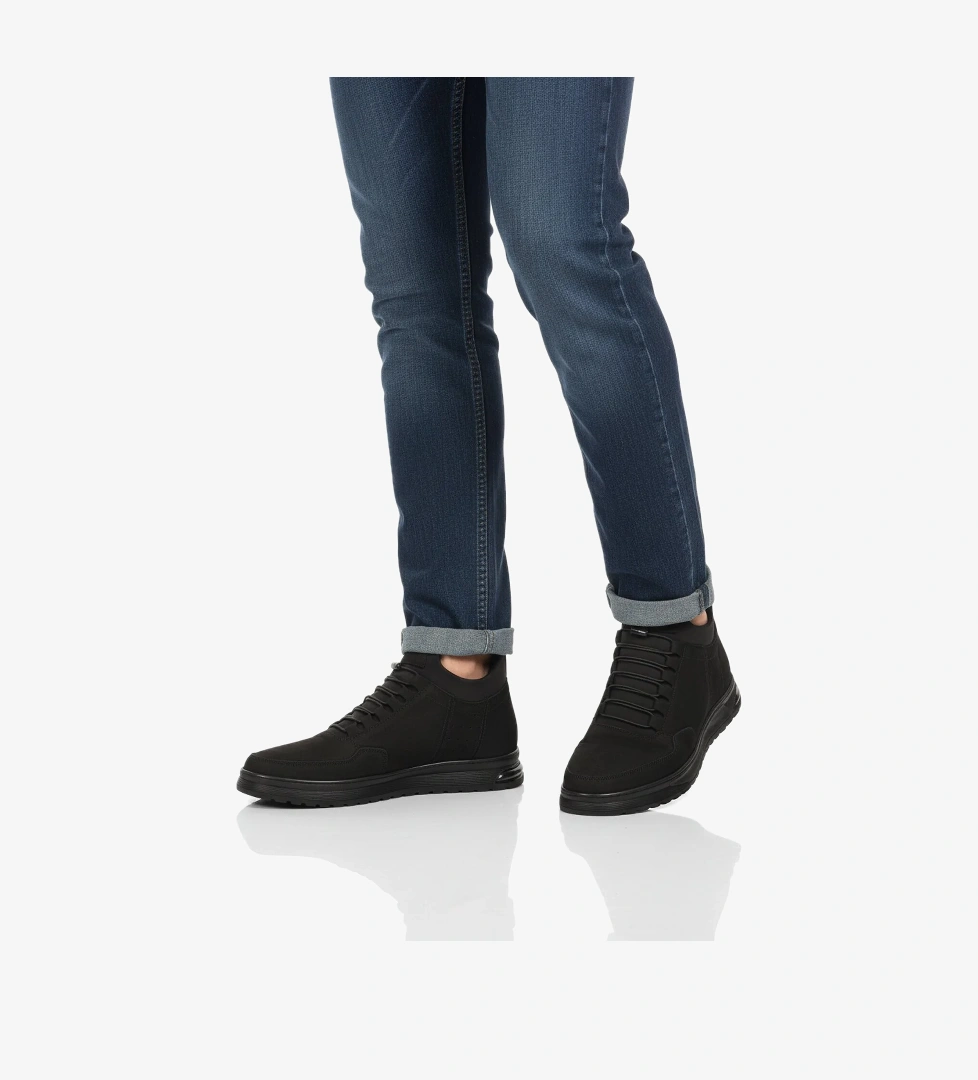 Ayakmod Siyah Ayakmod Nubuk Hakiki Deri İçi Kürklü Kaymaz Erkek Bot 727 M