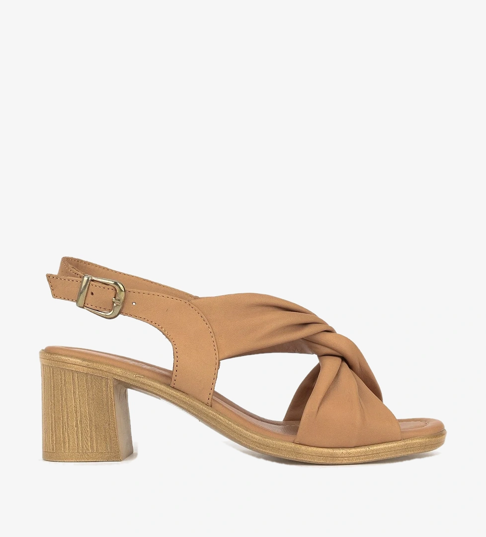 Ziya Beyaz Ziya Hakiki Kadın Deri Topuklu Sandalet