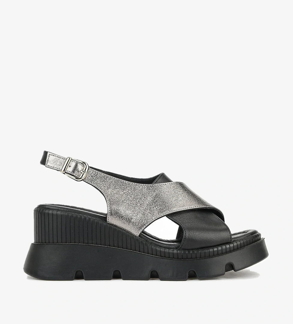 Ziya Bej Ziya Hakiki Deri Kadın Dolgu Topuk Sandalet 1611020Z2005