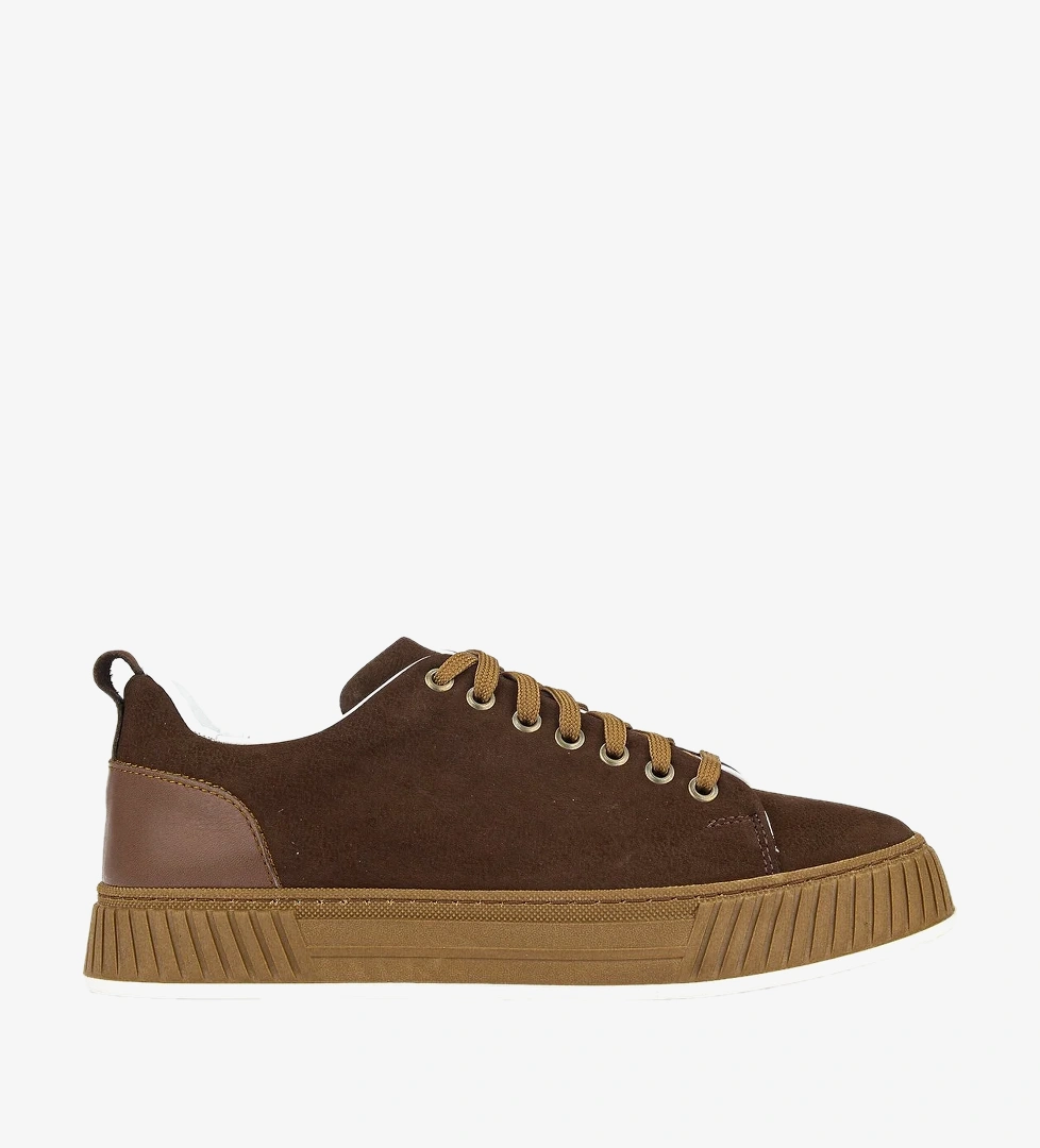 Ziya Erkek Hakiki Deri Günlük Sneaker 161983Z8702 Kahve