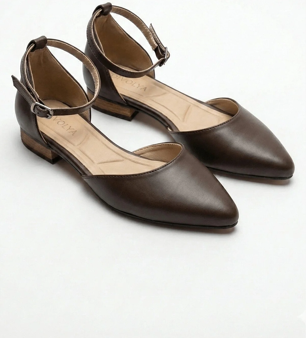 Divolya Misty Bilekten Bantlı Sivri Burun Günlük Babet model görseli