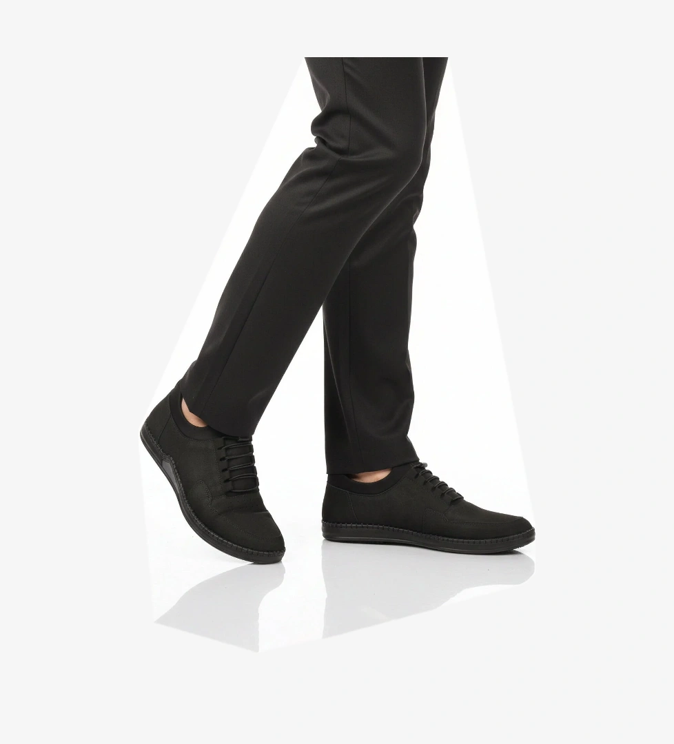 Ayakmod Siyah Ayakmod Nubuk Hakiki Deri Jel Taban Anatomik Erkek Casual Ayakkabı 418 M