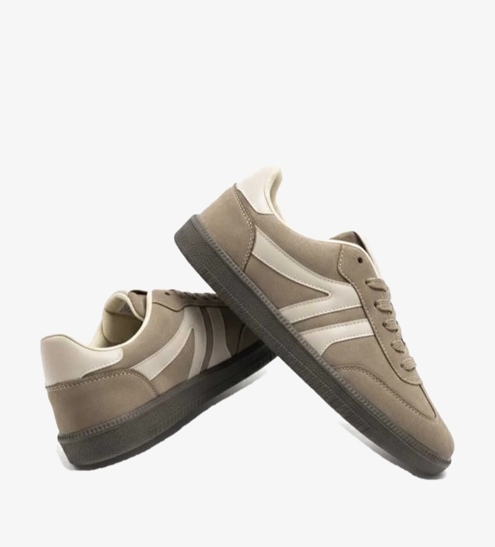 Mcdark 055SAM Sneaker Bağcıklı Düz Taban Spor Ayakkabı Sam Taba Süet