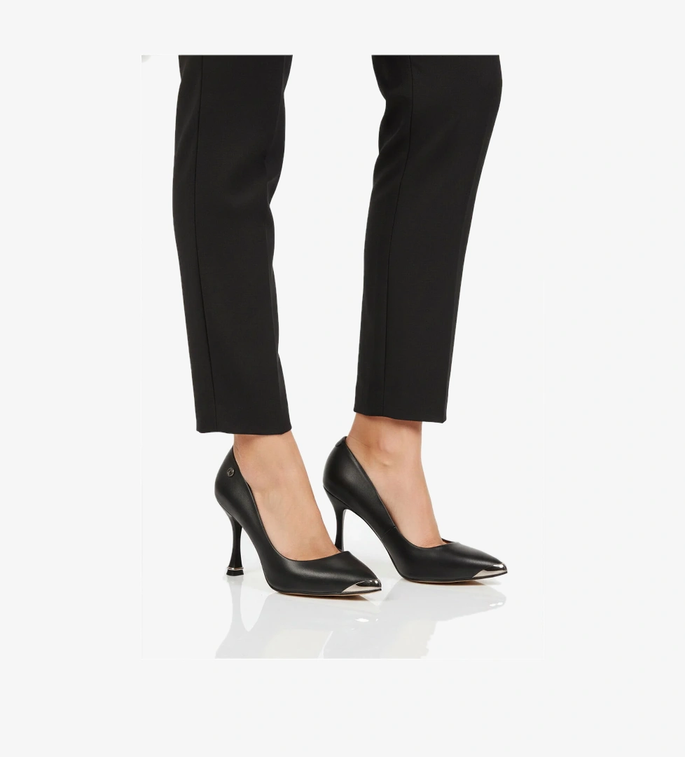 Pierre Cardin Siyah Pierre Cardin Rugan Kadın Topuklu Ayakkabı