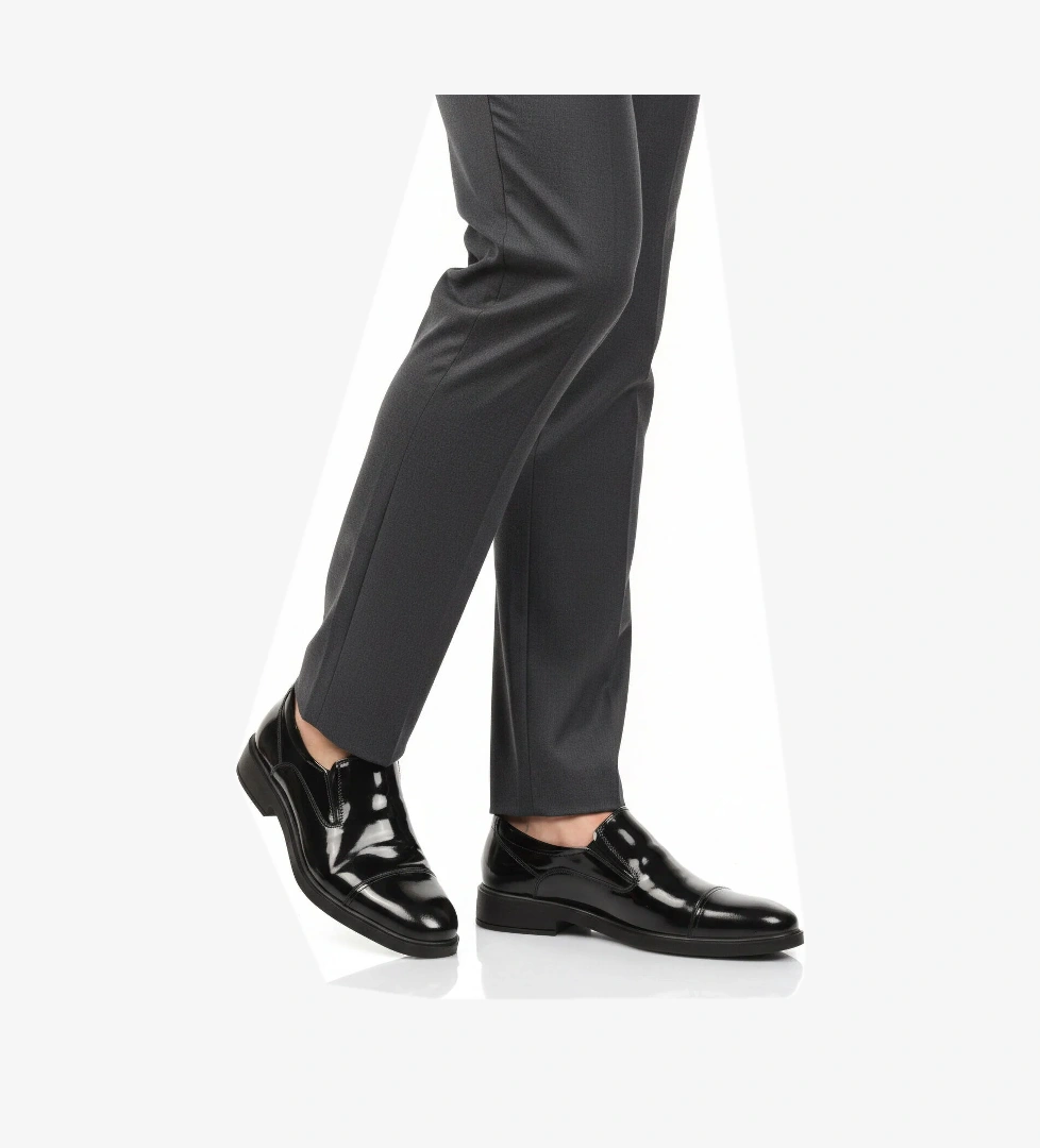 A Spor Siyah A Spor Aspor Hakiki Deri Erkek Klasik Ayakkabı