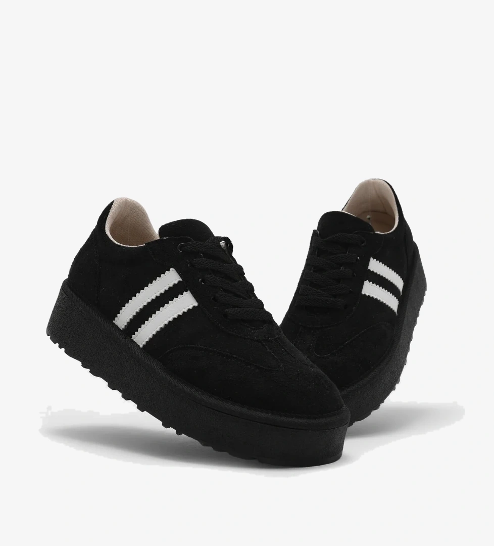 Tonny Black Kahverengi Tonny Black Süet Rahat Kadın Kadın Kalıp Sneaker