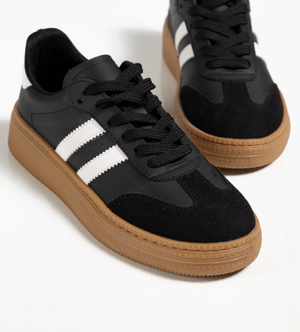 Tonny Black Siyah Tonny Black Rahat Kalip Kadın Kadın Yumuşak Deri Sneaker