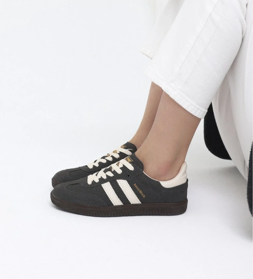 Tonny Black Unisex Füme Termo Taban Yanı Şeritli Bağcıklı Spor Ayakkabı