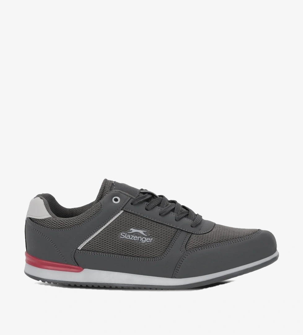 Slazenger ATTAL I Erkek Koyu Gri / Kırmızı Günlük Spor Ayakkabısı