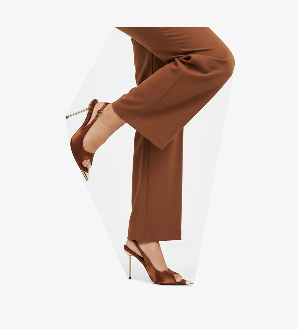 Ayakmod Siyah Ayakmod Saten Ince Uzun Topuklu Kadın Abiye Ayakkabı 618512 Z