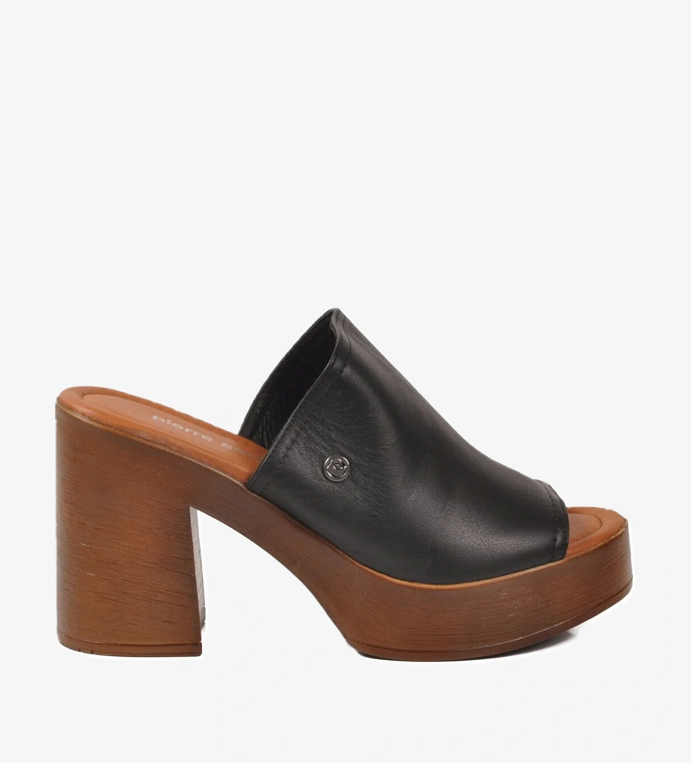 Pierre Cardin Siyah Pierre Cardin Topuklu Kadın Terlik