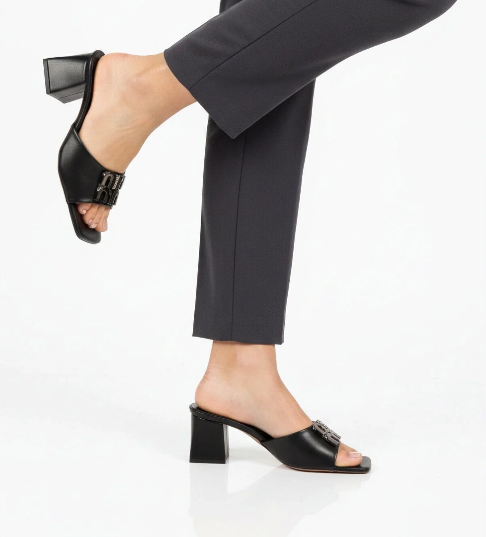 Ayakmod Siyah Ayakmod Hafif Kadın Topuklu Terlik 467060 Z